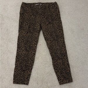 Women’s Old Navy Pixie Mid-Rise Leopard Print Pants - Brown & Black